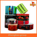 Guangzhou Fabrik matt / glänzend Finish benutzerdefinierte selbstklebend klar pp Etikett für Verpackung